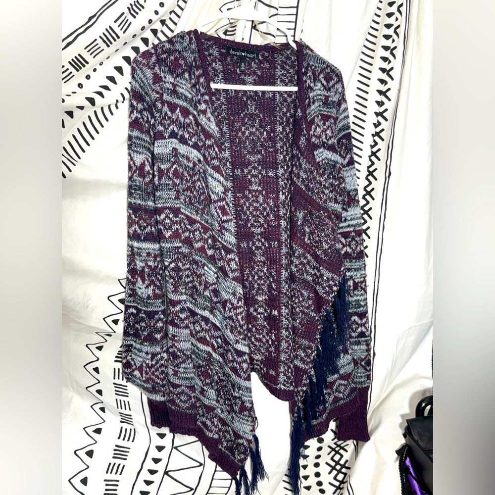 Purple knit cardigan